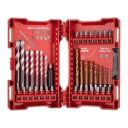 Набір біт і свердл по металу Milwaukee RedHEX TiN, сталь, кейс, 39шт