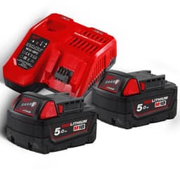 Набір акумулятора та зарядного пристрою Milwaukee M18 NRG-502С 2х5А·год Redlithium M18 ЗП M12-18FC