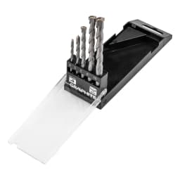 Набір свердел по бетону GRAPHITE 4-10мм, кейс, 5шт