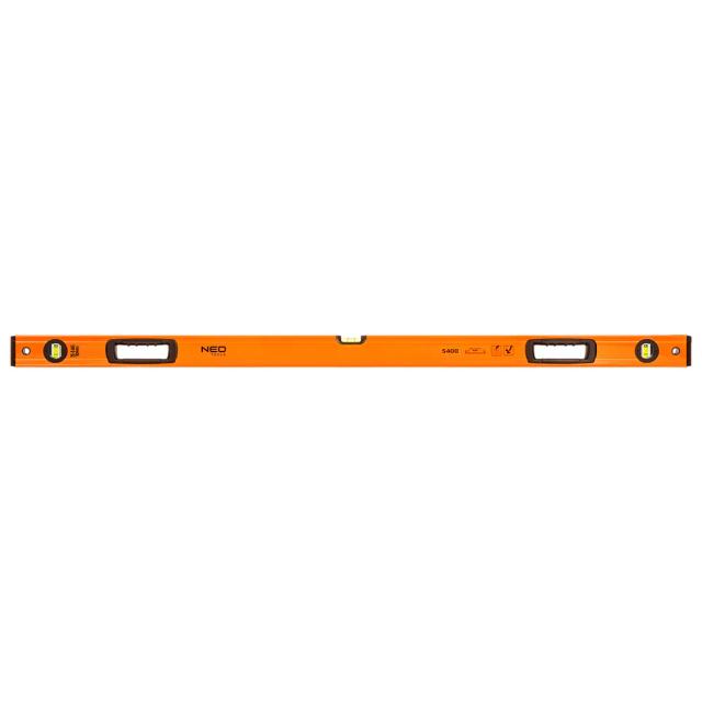 Рівень Neo Tools S 400 алюмінієвий, 120см, 3 капсули, 2 отвори для рук