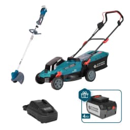Набір із двох акумуляторних інструментів Konner&Sohnen KS 33LM-BCT20V-SET 20В газонокосарка KS 33LM-20V та тример садовий KS BCT-20V акб 1х4А·год ЗП 17.3кг