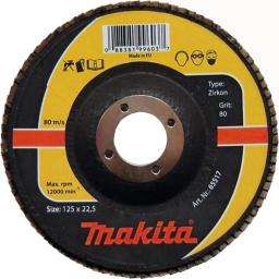 Диск пелюстковий шліфувальний Makita P-65517, 125х22.23мм, К80