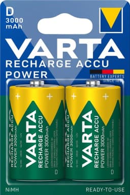 Акумулятор Varta NI-MH Power D(LR20) 3000 мА•г, 2шт