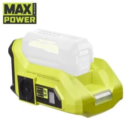 Інвертор напруги акумуляторний Ryobi Max Power RY36BI300A-0 36В 300/500Вт розетка 1х220В роз'єм 1хUSB 1хType-C 0.85кг без АКБ та ЗП