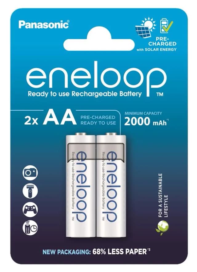 Акумулятор Panasonic Eneloop NI-MH AA 2000 мАг, 2 шт.