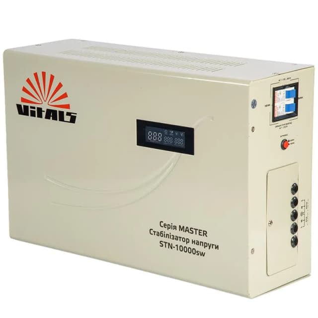 Стабілізатор напруги Vitals Master STN-10000sw тиристорний 6000Вт 10000ВА однофазний 20кг.
