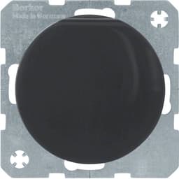 Розетка з з/к, кришка, зах.контактів, 16А/250В, чорна, R.1/R.3
