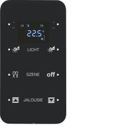 Скляний сенсор 3-кан. з регул.темп-ри, конфігуруємий, чорний, TS Sensor R.1
