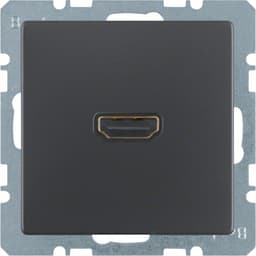 HDMI-розетка, підключення сзаду під кутом 90град., антрацит, Q.х