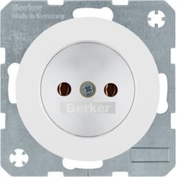 Розетка без з/к, 16А/250В, пол.білизна, R.1/R.3