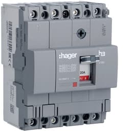 Автоматичний вимикач x160, In=16А, 4п, 18kA, Тфікс./Мфікс. Hager HDA017L