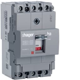 Автоматичний вимикач x160, In=25А, 3п, 18kA, Тфікс./Мфікс. Hager HDA025L