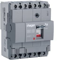 Автоматичний вимикач x160, In=50А, 4п, 18kA, Тфікс./Мфікс. Hager HDA051L