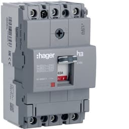 Автоматичний вимикач x160, In=63А, 3п, 18kA, Тфікс./Мфікс. Hager HDA063L