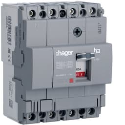 Автоматичний вимикач x160, In=63А, 4п, 18kA, Тфікс./Мфікс. Hager HDA064L