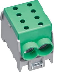 Модульна вводна 1-полюсна клема 2x70²/2x50², 160А, зелена Hager KH70GN