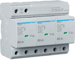 Розрядник (ПЗІП) T1+T2 3P Uc 350V 25kA 1,5kV TCN +дод.контакт