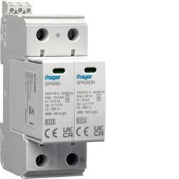 Розрядник (ПЗІП) T1+T2 2P 25kA 1,2kV TN-S TT +дод.контакт