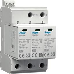 Розрядник (ПЗІП) T1+T2 3P 37,5kA 1,2kV TN-C +дод.контакт