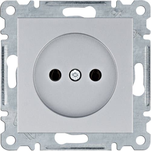 Розетка без з/к Lumina, срібна, 16А/230В