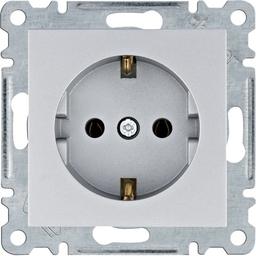Розетка з з/к Lumina, срібна, 16А/230В