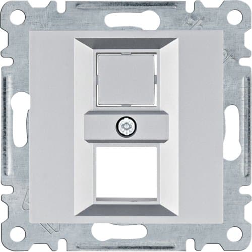 Панель подвійна для RJ12/RJ45 Lumina, срібна