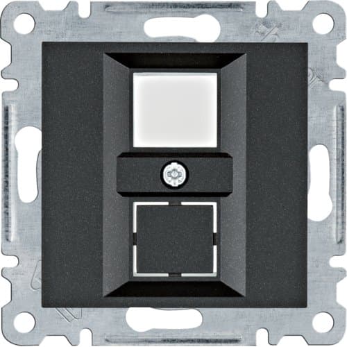 Панель подвійна для RJ12/RJ45 Lumina, чорна