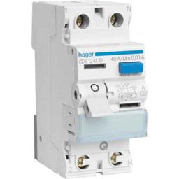 ПЗВ (дифреле) Hager 2P 40A 30mA A CDS240D QC