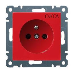 Розетка DATA з центральним з/к Lumina, червона, 16А/230В WL1029