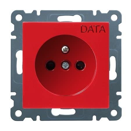 Розетка DATA з центральним з/к Lumina, червона, 16А/230В WL1029