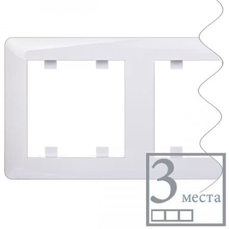 Рамка 3Х горизонтальна Lumina-Soul, біла WL5230