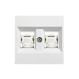 Панель подвійна для RJ12/RJ45 Lumina, біла WL2320