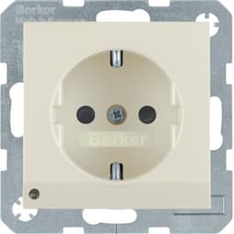 Розетка з з/к з зах.від дітей з LED-підсвіткою, біла, 16А/250В S.1 41098982