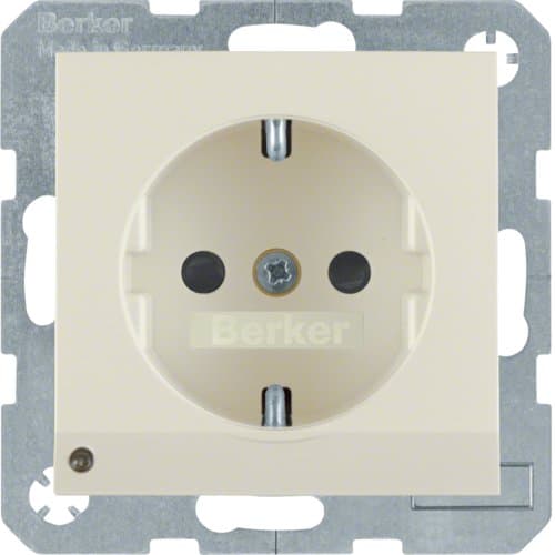 Розетка з з/к з зах.від дітей з LED-підсвіткою, біла, 16А/250В S.1 41098982