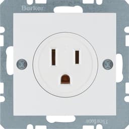 Розетка без з/к Євро-американська, пол.білизна, 16А/250В S.1 41668989