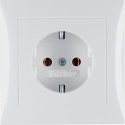 Розетка з з/к цільна з рамкою, пол.білизна, 16А/250В S.1 47428989