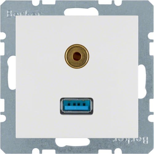 Розетка USB/3.5мм аудіо, пол.білизна S.1 3315398989