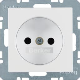 Розетка без з/к, зах.контактів, пол.білизна-matt, 16А/250В S.1 6167331909