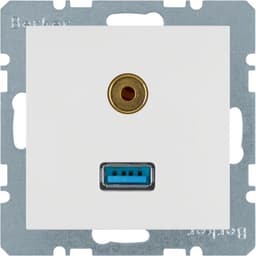 Розетка USB/3.5мм аудіо, пол.білизна-matt S.1 3315391909