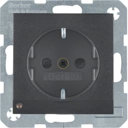 Розетка з з/к з зах.від дітей з LED-підсвіткою, антрацит, 16А/250В S.1 41091606