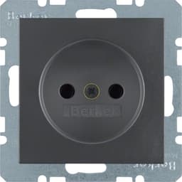 Розетка без з/к, зах.контактів, антрацит, 16А/250В S.1 6167331606