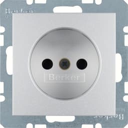 Розетка без з/к, зах.контактів, алюміній, 16А/250В S.1 6167331404