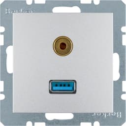 Розетка USB/3.5мм аудіо, алюміній S.1 3315391404