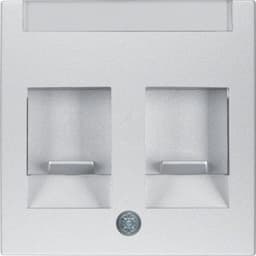 Накладка для суппортів під 2 модулі RJ12/RJ45, алюміній S.1 11811404