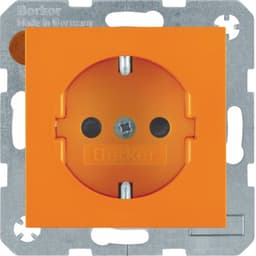 Розетка з з/к, зах.контактів, помаранчова, 16А/250В S.1 47238914