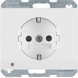 Розетка з з/к з зах.від дітей з LED-підсвіткою, пол.білизна, 16А/250В K.1 41097009