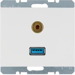Розетка USB/3.5мм аудіо, пол.білизна, K.1 3315397009