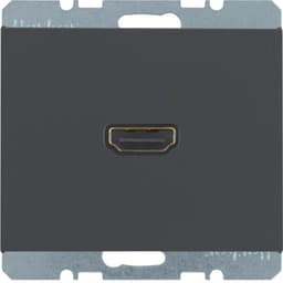 HDMI-розетка, підключення сзаду під кутом 90град., антрацит, K.1 3315437006