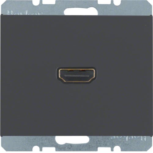 HDMI-розетка, підключення сзаду під кутом 90град., антрацит, K.1 3315437006