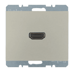 HDMI-розетка, підключення сзаду під кутом 90град., сталевий лак, K.5 3315437004